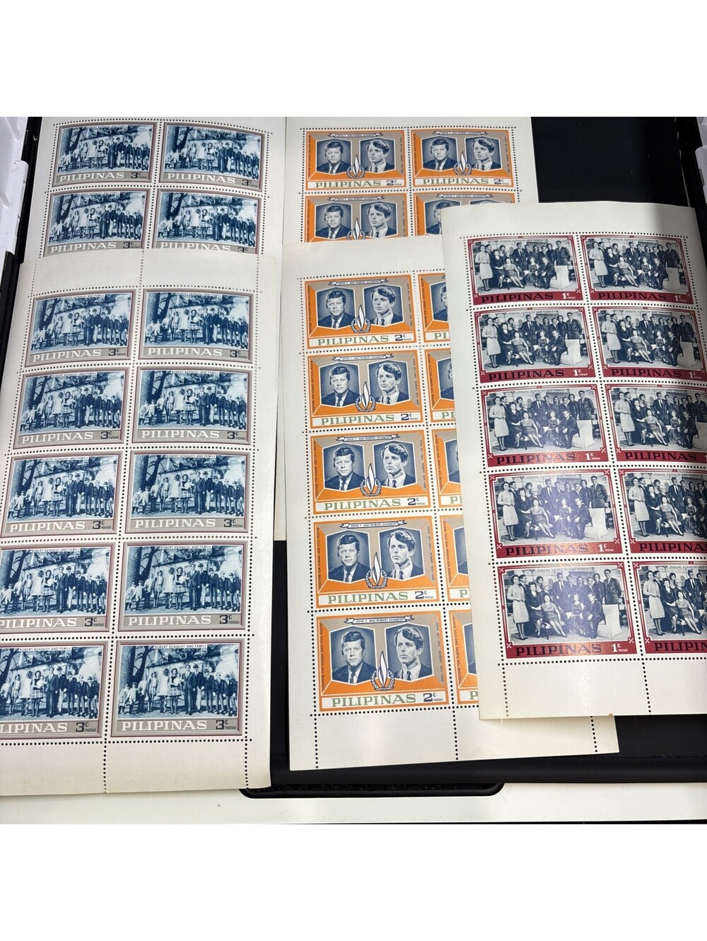 Philippines Stamps: Kennedys 5 Mint Sheets Specimen No Value SNV Imprinted IMP